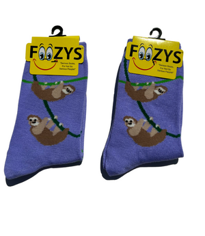 FOOZY'S Adult Socks - Sloths, Set of 2