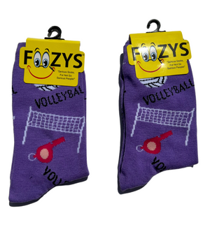 FOOZY'S Adult Socks - Volleyball, Set of 2