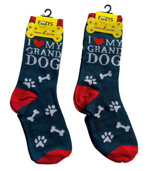 FOOZY'S I Love My Grand Dog - Adult Socks, Set of 2