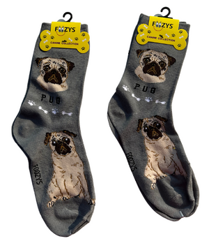 FOOZY'S Adult Socks - Pugs, Set of 2