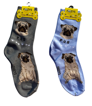 FOOZY'S Adult Socks - Pugs, Set of 2