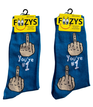 FOOZY'S Adult Socks - You're #1 / Set of 2