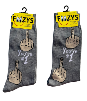 FOOZY'S Adult Socks - You're #1 / Set of 2