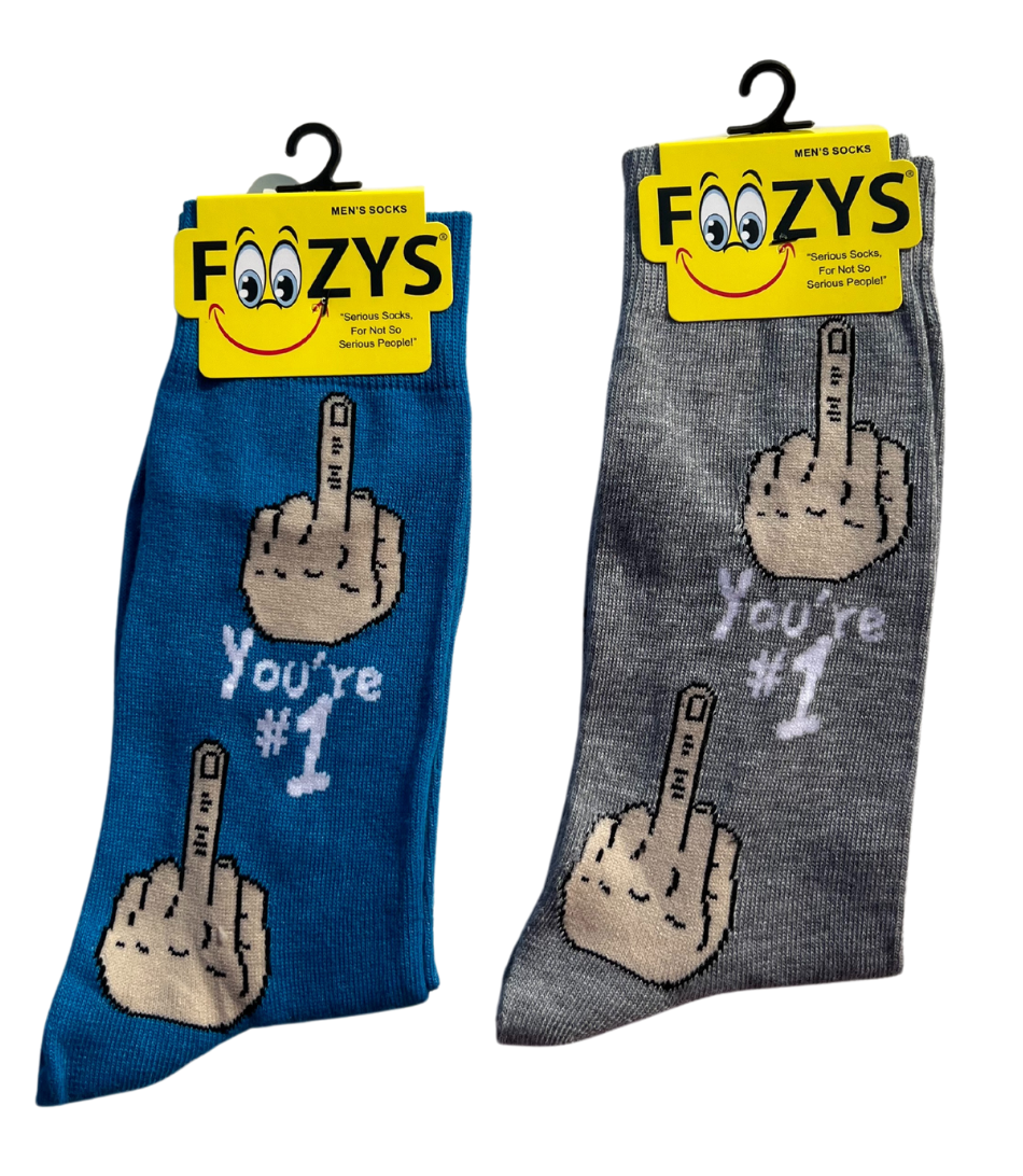 FOOZY'S Adult Socks - You're #1 / Set of 2