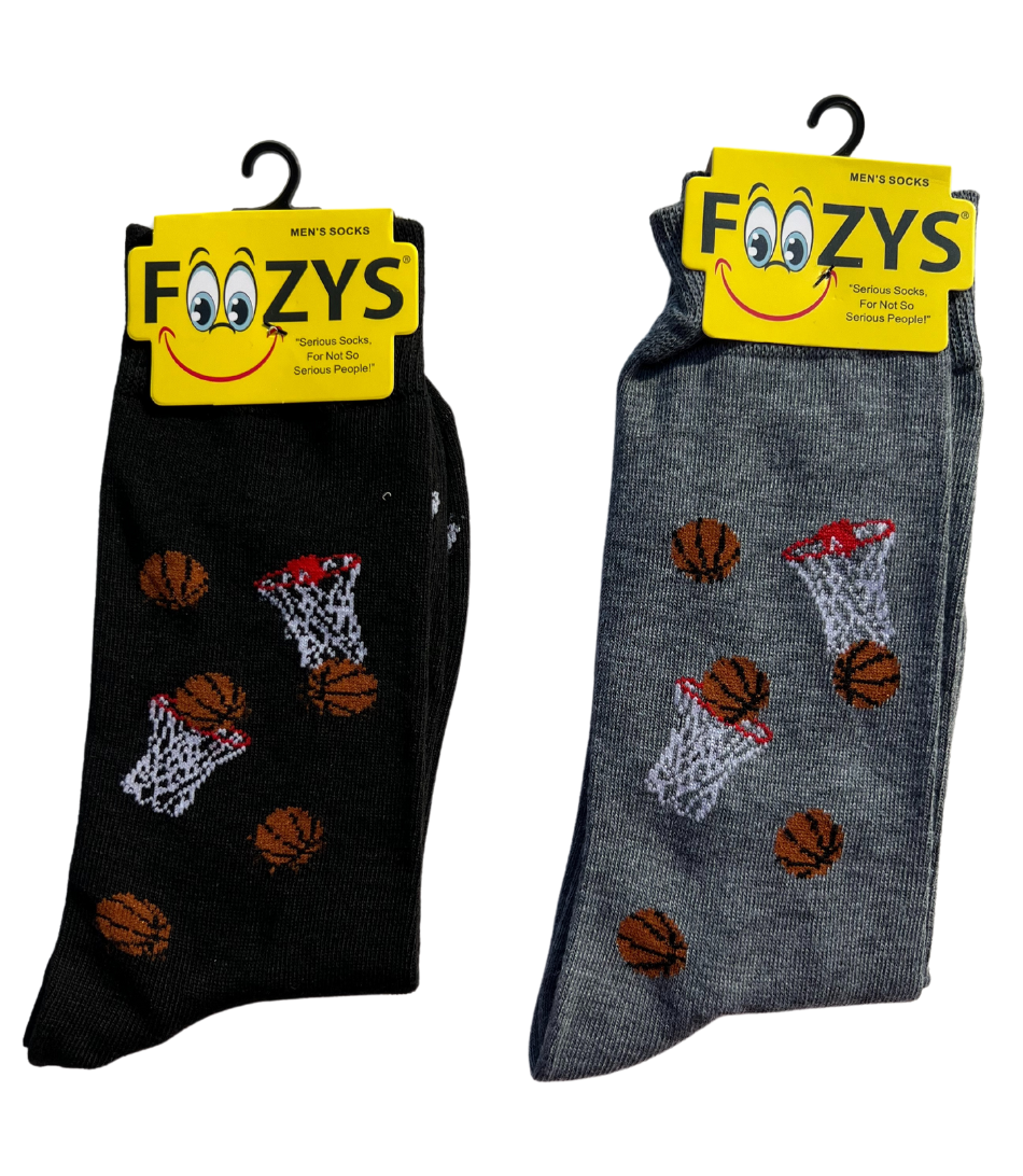 FOOZY'S Adult Socks Basketball, Set of 2