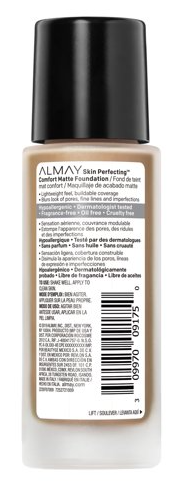 Almay Skin Perfecting Comfort Matte Foundation, Hypoallergenic, Cruelty Free, Fragrance Free, Dermatologist Tested Liquid Makeup