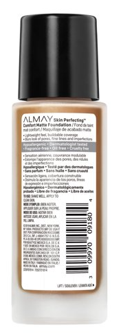 Almay Skin Perfecting Comfort Matte Foundation, Hypoallergenic, Cruelty Free, Fragrance Free, Dermatologist Tested Liquid Makeup