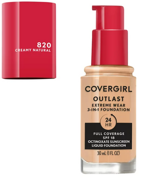 COVERGIRL Outlast Extreme Wear 3 IN 1 Foundation SPF 18 1 FL. OZ.