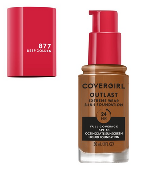 COVERGIRL Outlast Extreme Wear 3 IN 1 Foundation SPF 18 1 FL. OZ.