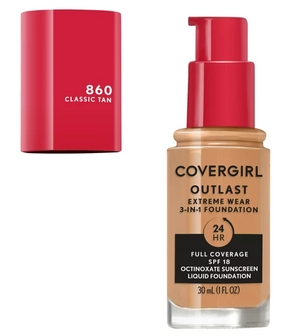 COVERGIRL Outlast Extreme Wear 3 IN 1 Foundation SPF 18 1 FL. OZ.