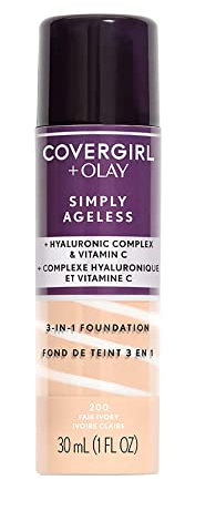 COVERGIRL + OLAY Simply Ageless 3-in-1 Liquid Foundation, 1 FL. OZ.