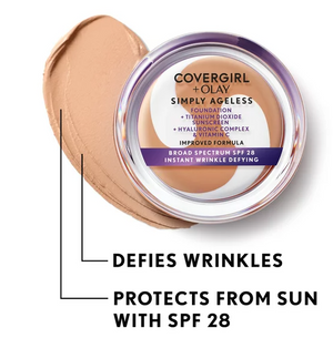 COVERGIRL + OLAY Simply Ageless Instant Wrinkle-Defying Foundation with SPF 28, 0.44 oz.