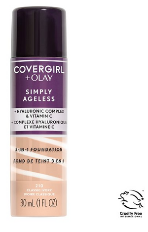 COVERGIRL + OLAY Simply Ageless 3-in-1 Liquid Foundation, 1 FL. OZ.