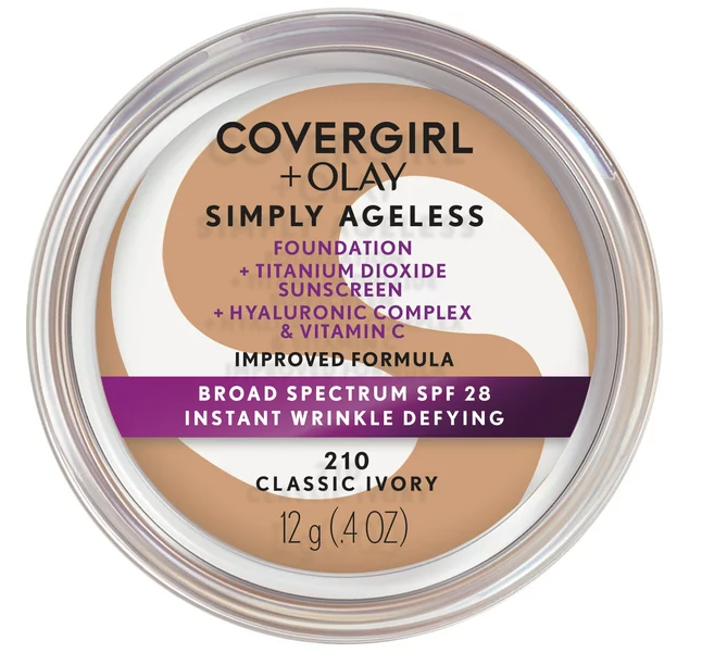 COVERGIRL + OLAY Simply Ageless Instant Wrinkle-Defying Foundation with SPF 28, 0.44 oz.