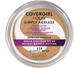 COVERGIRL + OLAY Simply Ageless Instant Wrinkle-Defying Foundation with SPF 28, 0.44 oz.