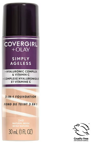 COVERGIRL + OLAY Simply Ageless 3-in-1 Liquid Foundation, 1 FL. OZ.