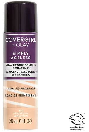 COVERGIRL + OLAY Simply Ageless 3-in-1 Liquid Foundation, 1 FL. OZ.