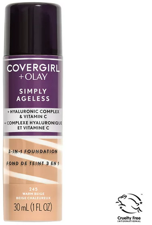 COVERGIRL + OLAY Simply Ageless 3-in-1 Liquid Foundation, 1 FL. OZ.