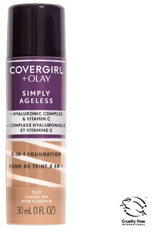 COVERGIRL + OLAY Simply Ageless 3-in-1 Liquid Foundation, 1 FL. OZ.