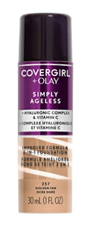 COVERGIRL + OLAY Simply Ageless 3-in-1 Liquid Foundation, 1 FL. OZ.