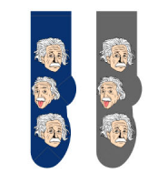 FOOZY'S Adult Socks - Einstein, Set of 2.