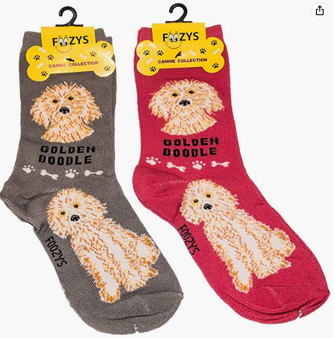 FOOZY'S Adult Socks - Golden Doodle Set of 2