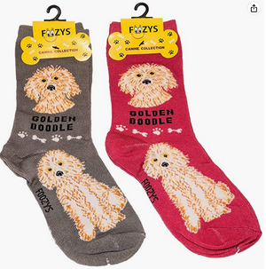 FOOZY'S Adult Socks - Golden Doodle Set of 2