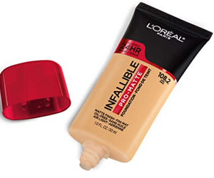 L'OREAL Paris Infallible Pro-Matte 24 Hour Wear Foundation, Oil Free 1.0 FL OZ/ 30 ml.