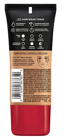 L'OREAL Paris Infallible Pro-Matte 24 Hour Wear Foundation, Oil Free 1.0 FL OZ/ 30 ml.