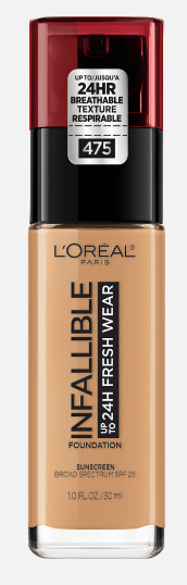 L'Oreal Infallible 24 HR Foundation, 1.0 FL. OZ.