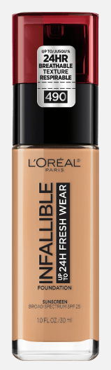 L'Oreal Infallible 24 HR Foundation, 1.0 FL. OZ.