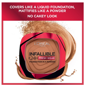 L'Oreal Infallible 24 HR Fresh Wear Foundation In A Powder 0.31 OZ.