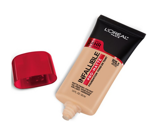 L'OREAL Paris Infallible Pro-Matte 24 Hour Wear Foundation, Oil Free 1.0 FL OZ/ 30 ml.