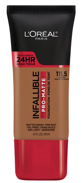 L'OREAL Paris Infallible Pro-Matte 24 Hour Wear Foundation, Oil Free 1.0 FL OZ/ 30 ml.