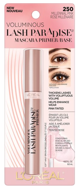 L'OREAL Voluminous Lash Paradise Mascara Primer/Base, Millennial Pink, 0.27 fl. oz.