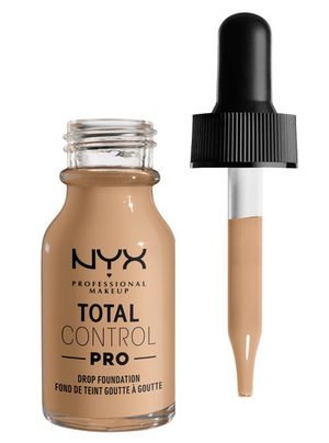 NYX Professional Makeup Total Control Pro Drop Foundation, Skin-true buildable coverage, clean vegan formula