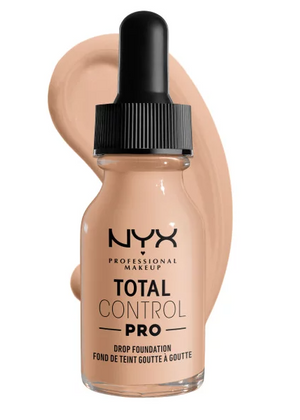 NYX Professional Makeup Total Control Pro Drop Foundation, Skin-true buildable coverage, clean vegan formula