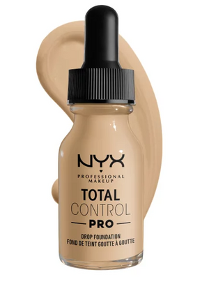 NYX Professional Makeup Total Control Pro Drop Foundation, Skin-true buildable coverage, clean vegan formula