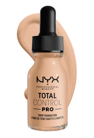 NYX Professional Makeup Total Control Pro Drop Foundation, Skin-true buildable coverage, clean vegan formula