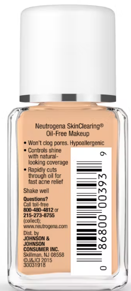 Neutrogena Skin Clearing Oil Free Makeup 1FL. OZ.