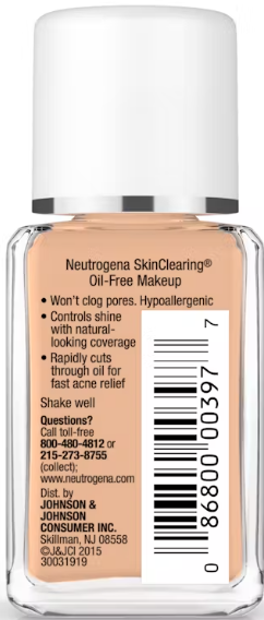 Neutrogena Skin Clearing Oil Free Makeup 1FL. OZ.