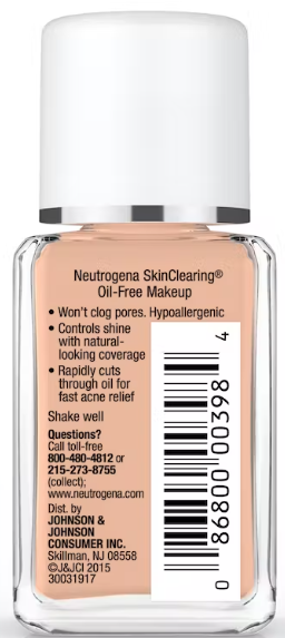 Neutrogena Skin Clearing Oil Free Makeup 1FL. OZ.