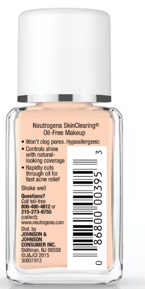 Neutrogena Skin Clearing Oil Free Makeup 1FL. OZ.